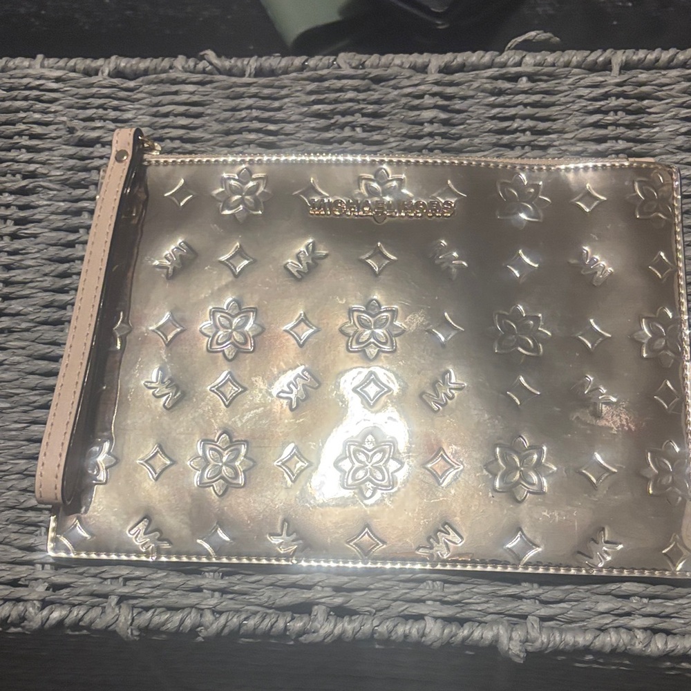 Gold Embossed Wristlet